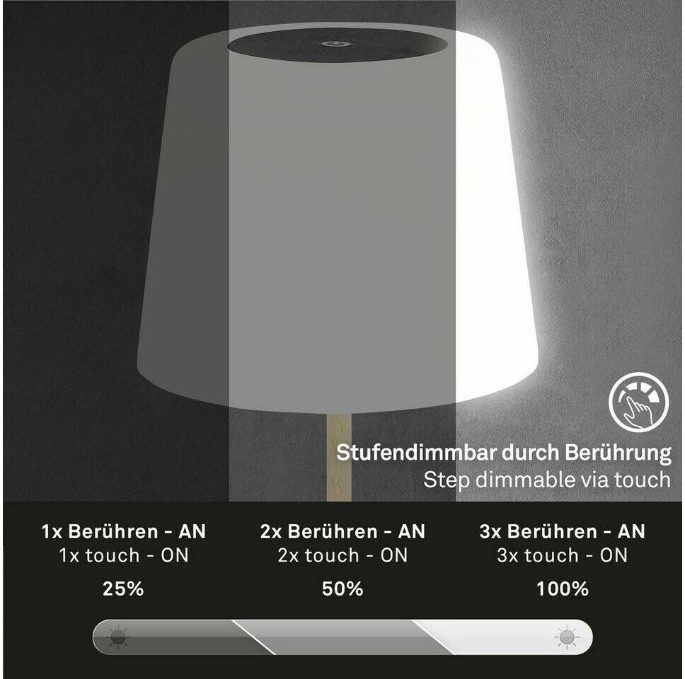 Briloner LED Table Lampblack/wood look (7445-015) Briloner LED Table Lamp