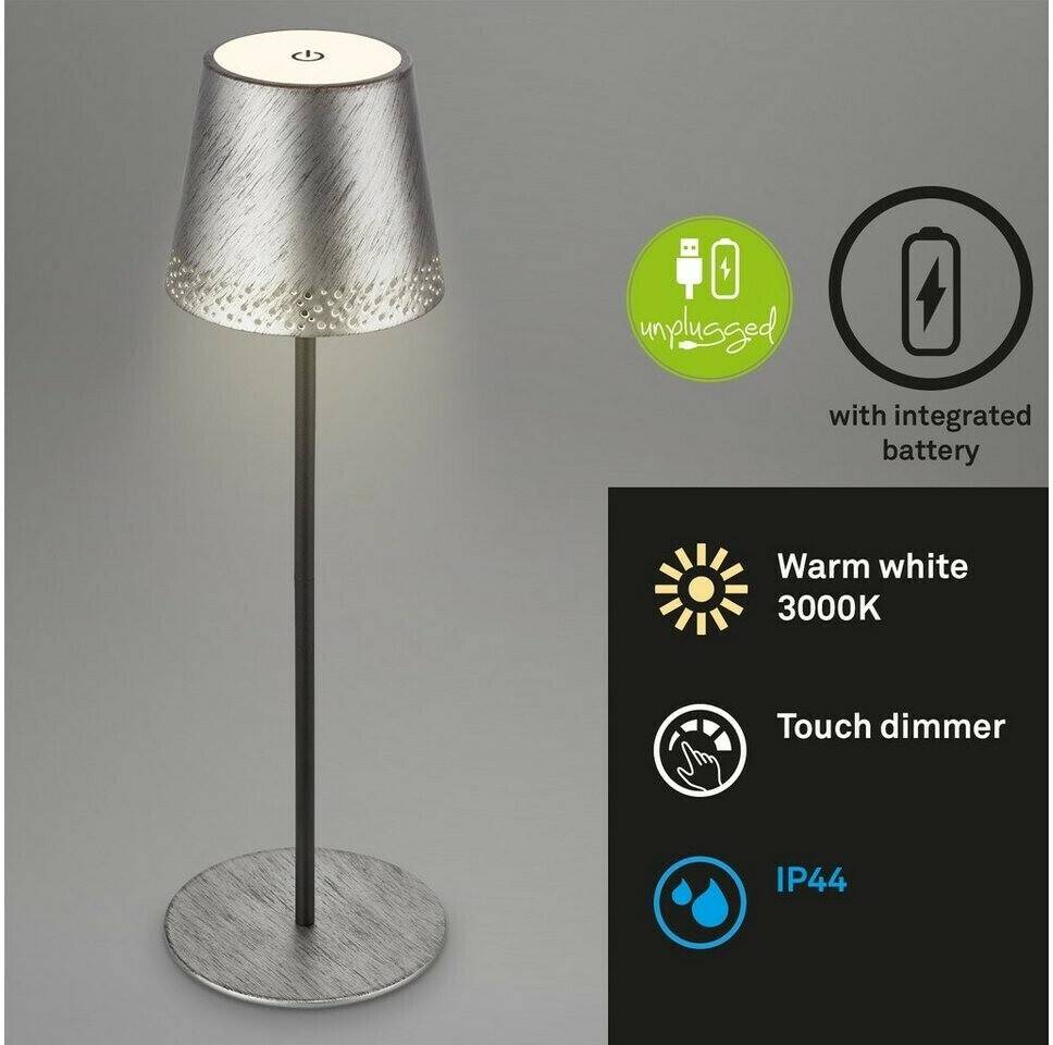 Briloner LED rechargeable table lamp 38 cm 2.6W 280lm Briloner LED rechargeable table lamp 38 cm 2.6W 280lm7438-214