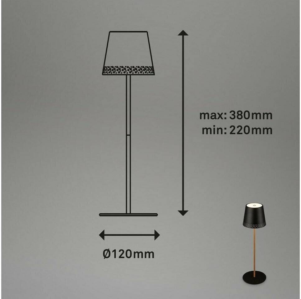 Briloner LED rechargeable table lamp 38 cm 2.6W 280lm7438-114 Briloner LED rechargeable table lamp 38 cm 2.6W 280lm