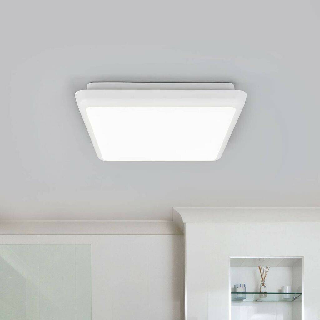 Arcchio Augustin LED ceiling light, square, 25 x 25 cm