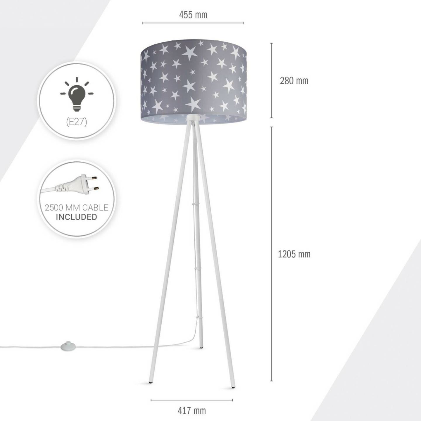 Paco Home l-muva star/mond/wolke trina fl1 cap 315 wt (taup/_ø45,5)